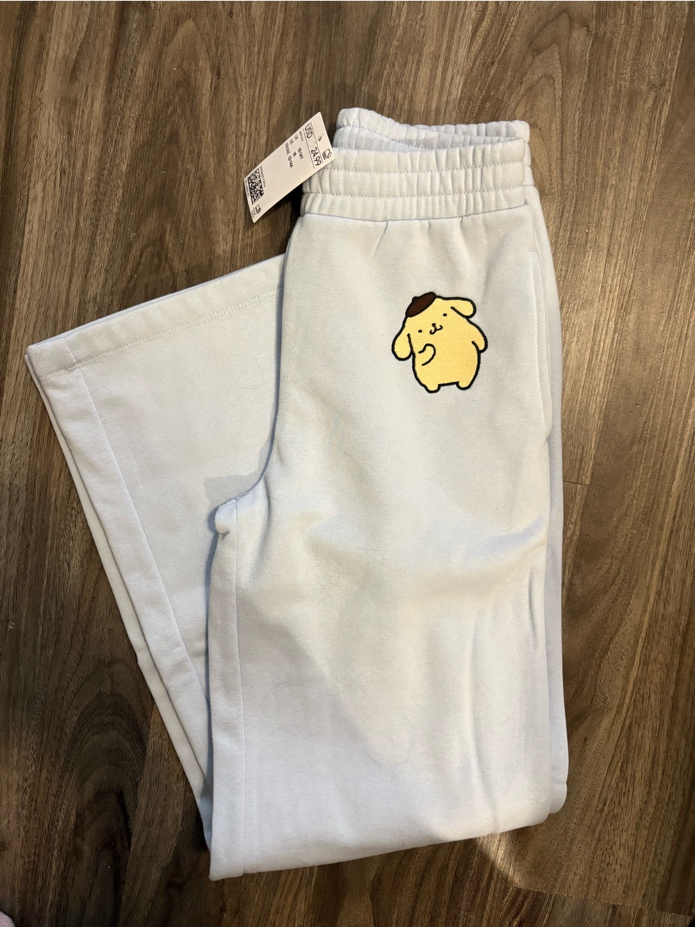 H&M Light Blue Kids Sweatpants with Yellow Character Patch
